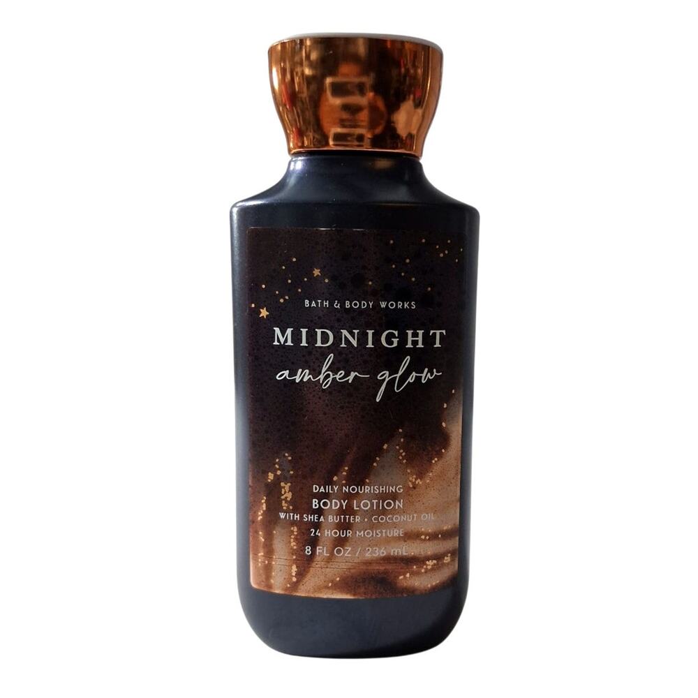 Rare Womens Bath & Body Works Midnight‎ Amber Glow Daily Nourishing Body Lotion